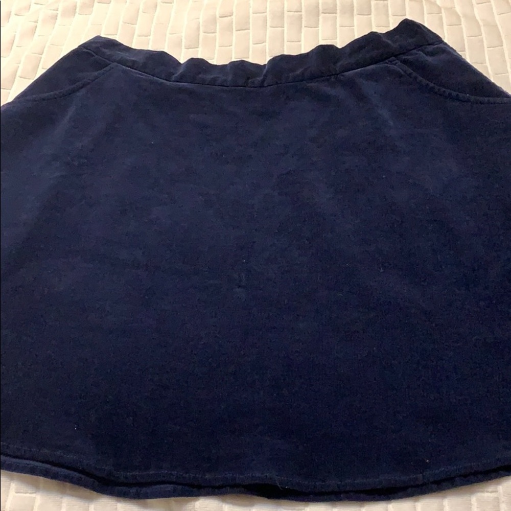 ModCloth navy blue corduroy skirt-LG-pockets!